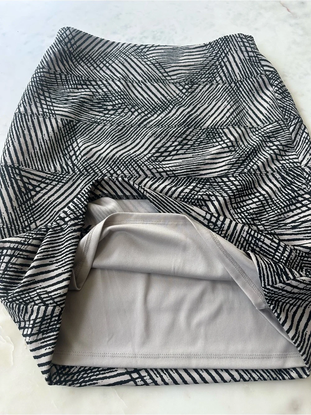 Alfani Black and White Patterned Midi Skirt - Picture 4 of 6